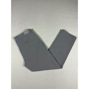 Peter Millar Mens Performance Stretch Pants Gray 35x32 Golf Casual